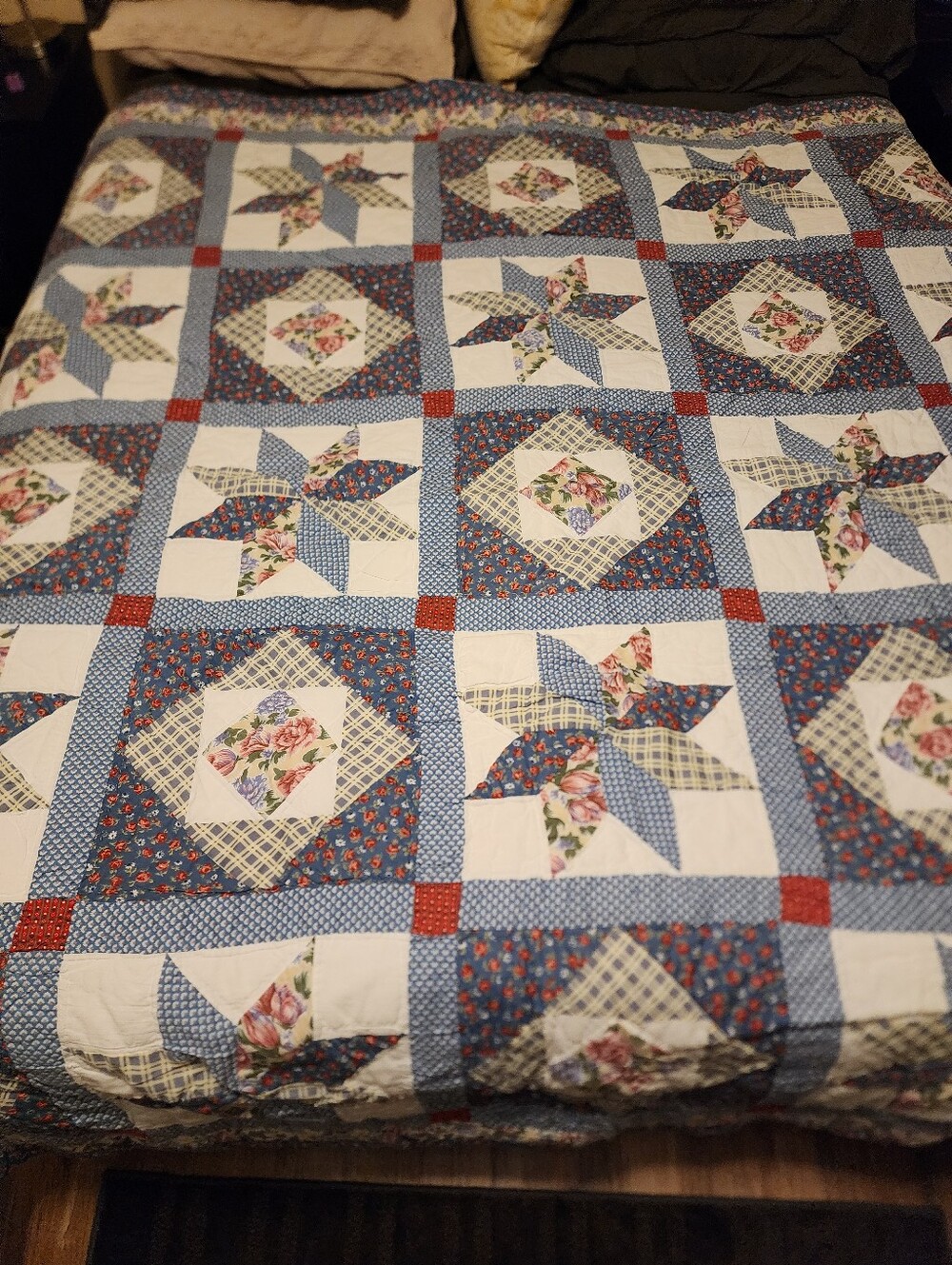 Handmade patchwork star quilt